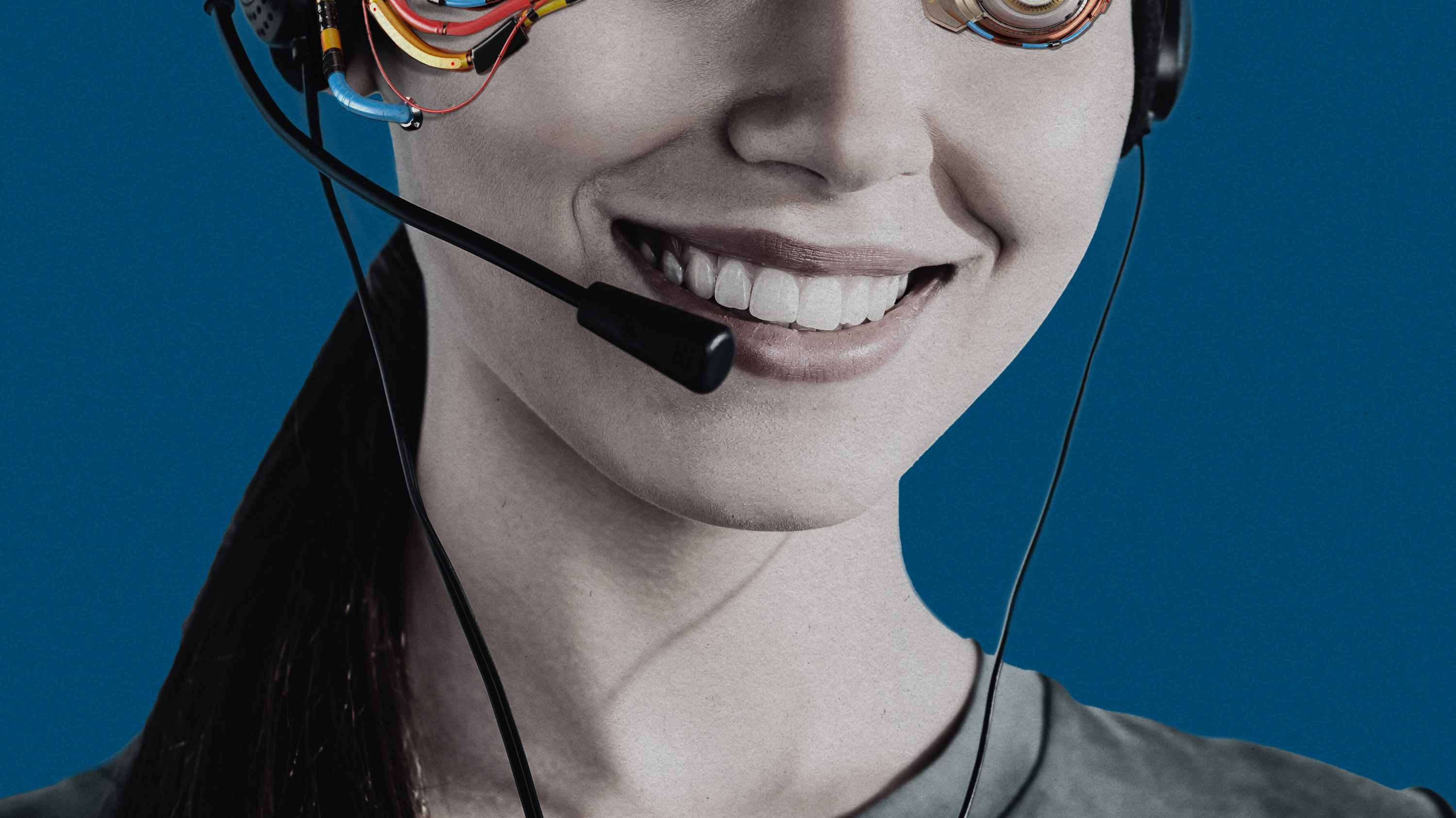 a call center operator cyborg